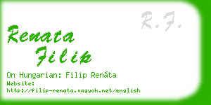 renata filip business card